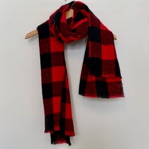 Red and Black Plaid Scarf/wrap